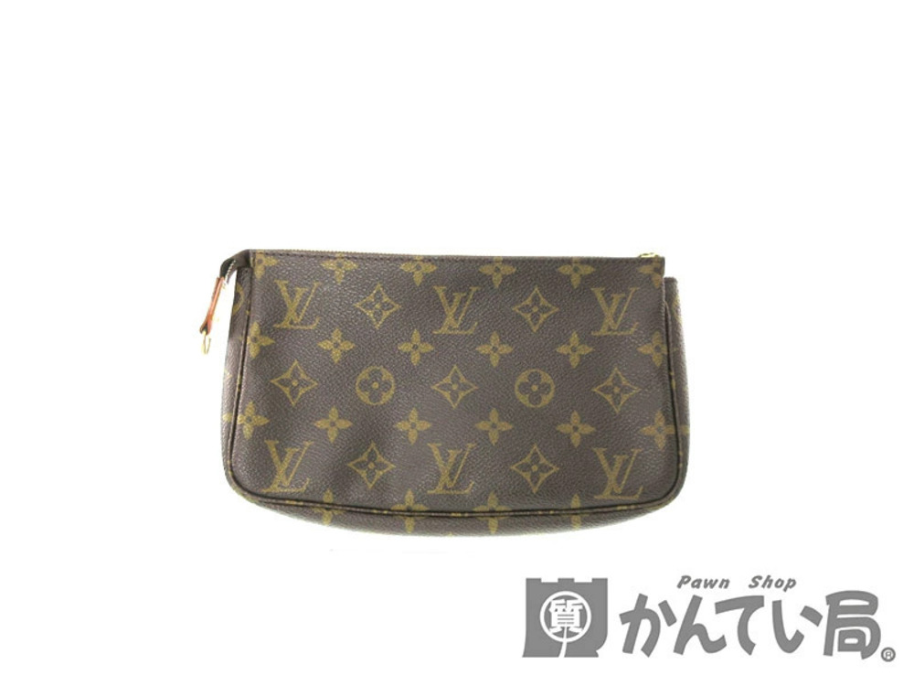 Louis Vuitton Pochette Accessoires Monogram Canvas Compact Pouch Bag Brown